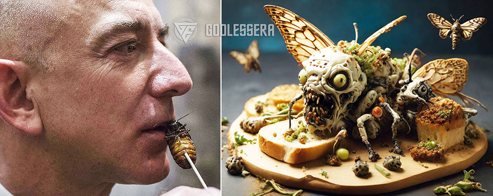 Джеф Безос яде насекомо