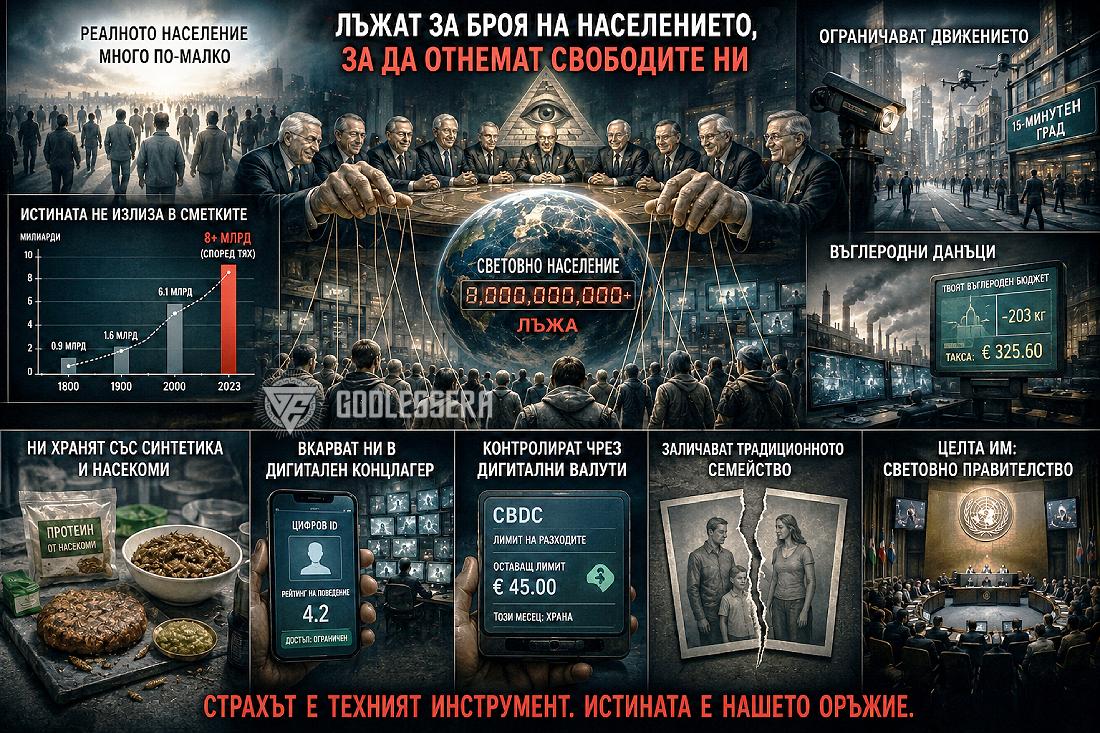 Нагло ни лъжат за броя на световното население, за да отнемат свободите ни