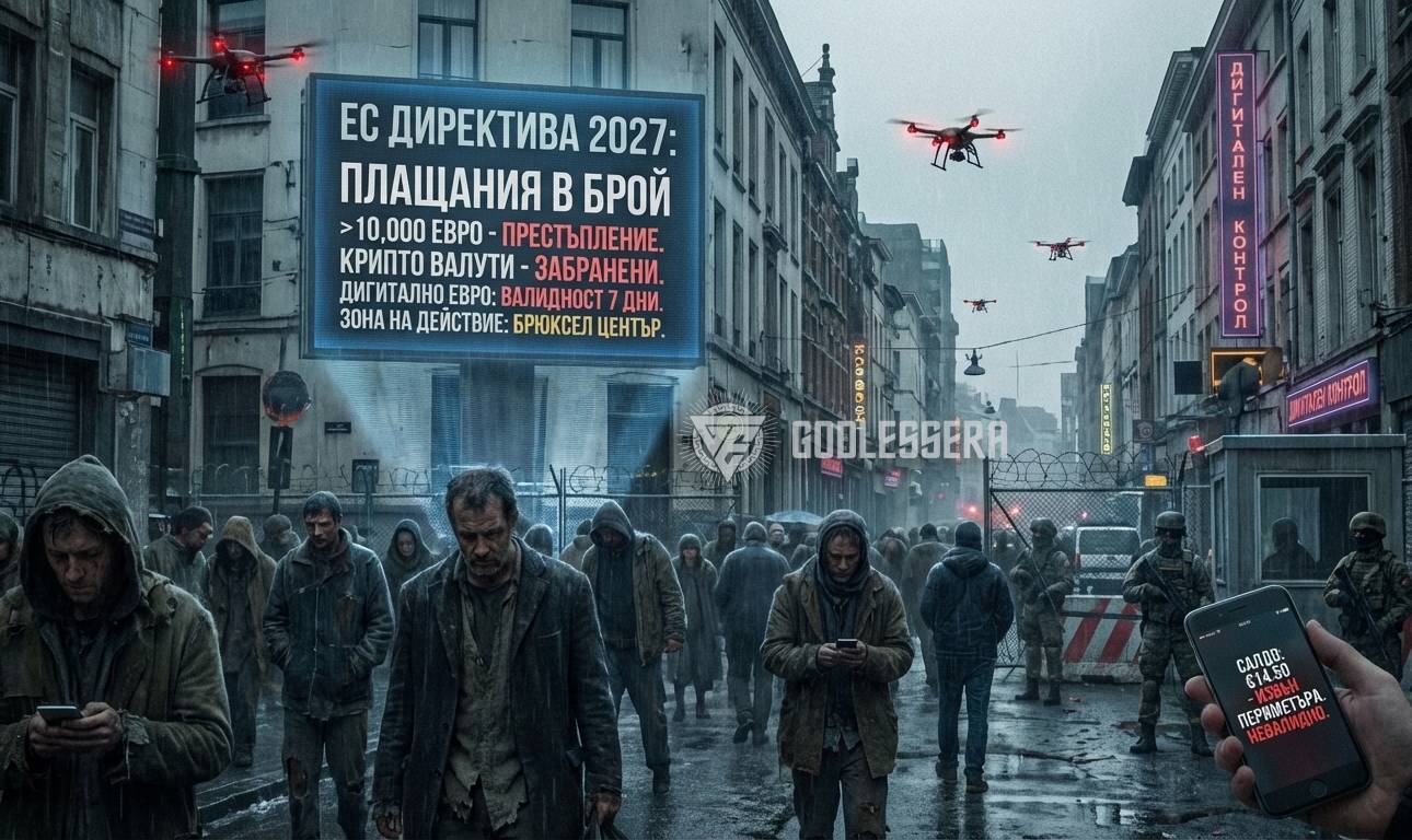 ЕС криминализира кеша над 10 000 евро – добре дошли в дигиталния концлагер