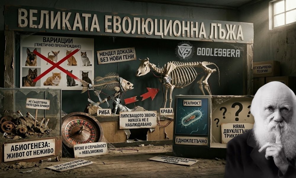 Теорията на Дарвин за еволюцията е измама!