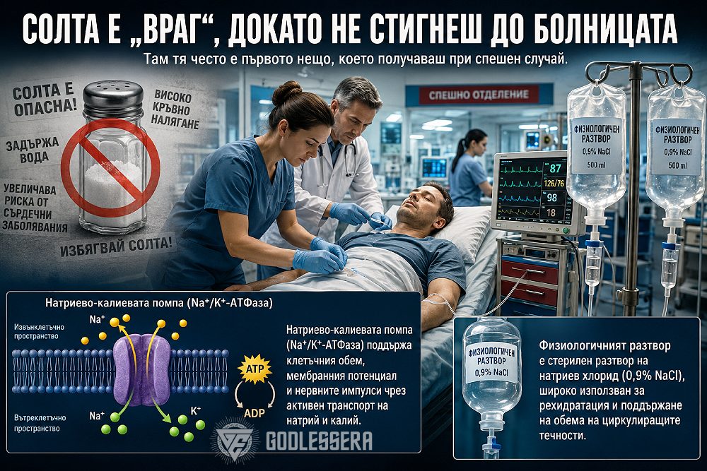 Солта е „враг“, докато не стигнеш до болницата – там тя спасява живота ти