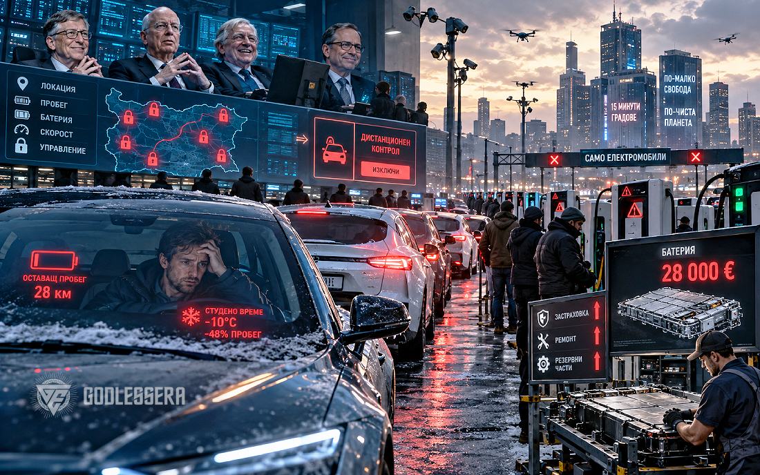 Истината за електрическите автомобили: Финансов капан, ограничения и контрол